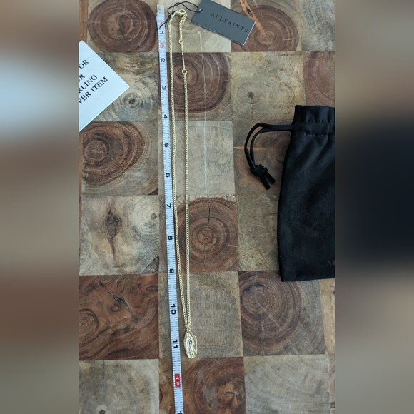 All Saints Saint Engraved Chain Necklace Pendant With All Saints Dust Bag Nwt❤️ - Picture 10 of 10